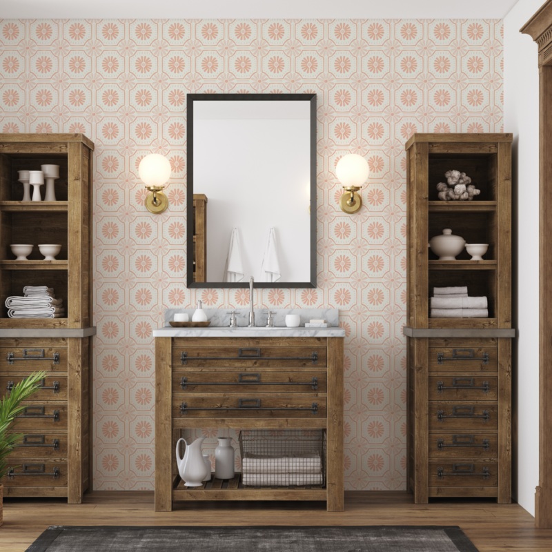 Eliza Wallpaper By Amanda Houston Sample 1 foot by 1 foot Neutral