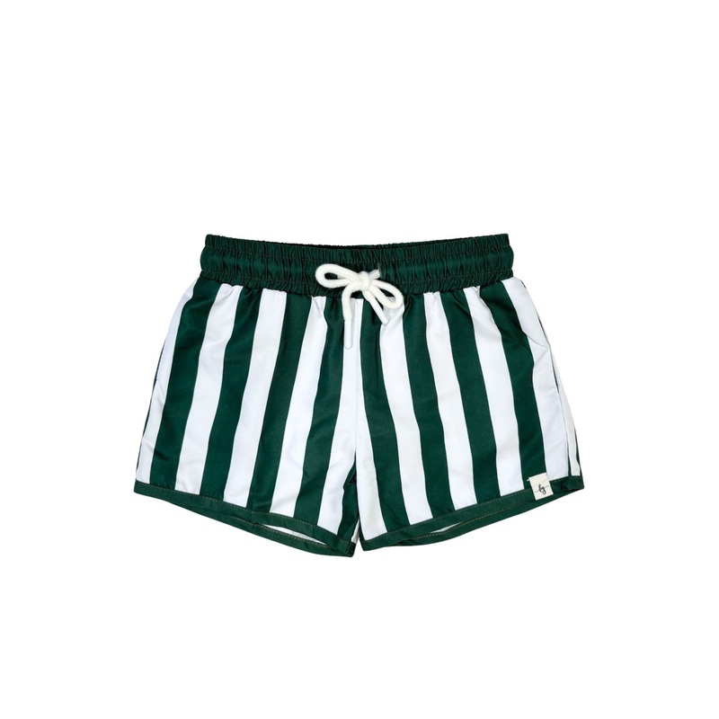 Green Stripe Swim Shorts 6m