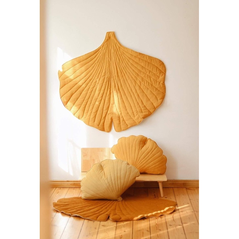 Linen Mango Ginkgo Leaf Mat