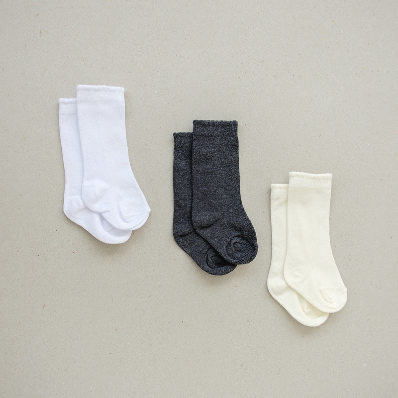 Mebie High Rise Socks 0-6M White