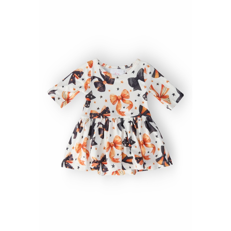 Trick Or Twirl 3/4 Sleeve Twirl Bodysuit 0-3M