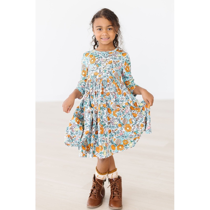 Vintage Vibes 3/4 Pocket Twirl Dress 6-12M