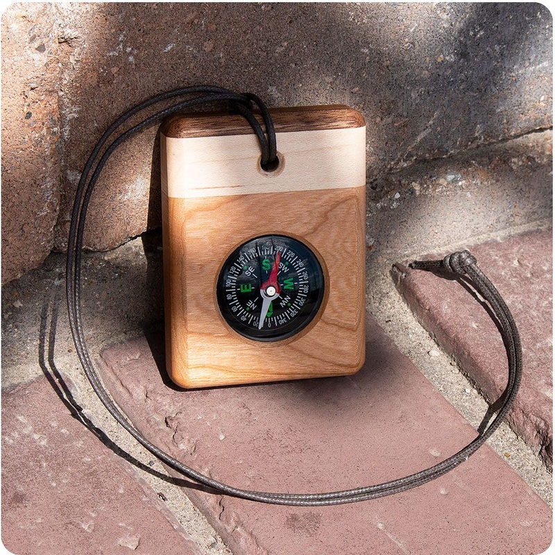 Wooden Compass Cherry Bottom