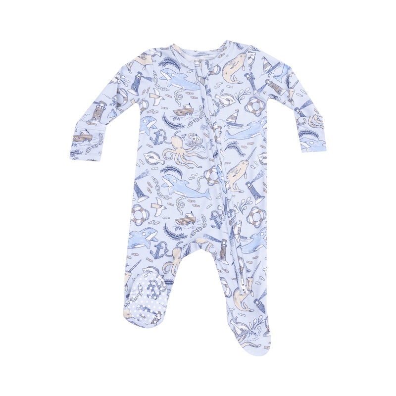 2 Way Zipper Footie – Nautical Notebook NB