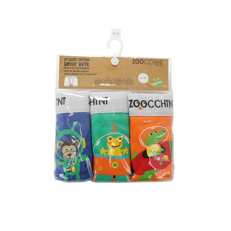 3 Piece Organic Boxers – Space Force 2-3y