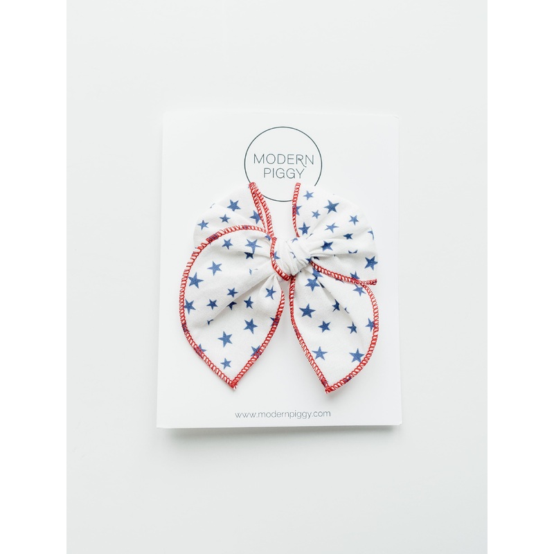 All American | Petite Party Bow Alligator Clip