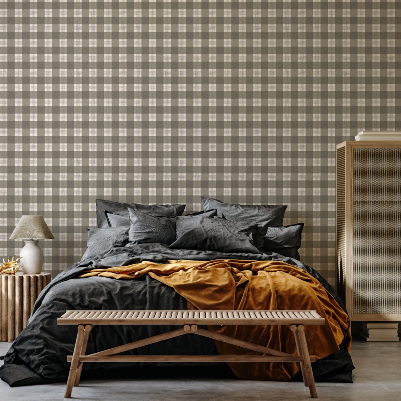 Declan Wallpaper By Brittany Polatis Design Sample 1 foot by 1 foot Blue