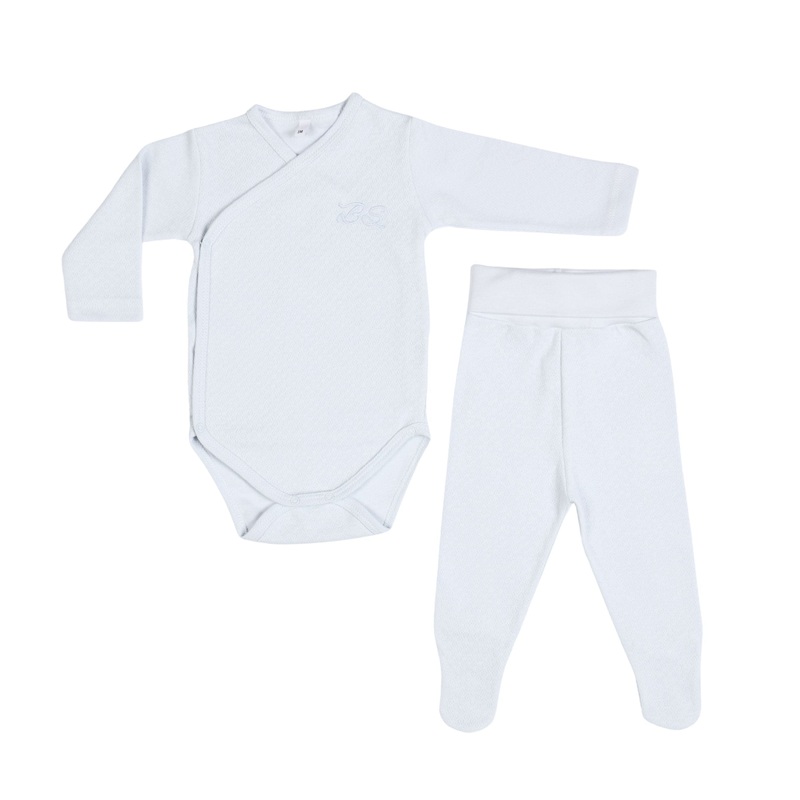 Essentials | Baby Boys Light Blue Cardigan & Leggings Set (5) 1m