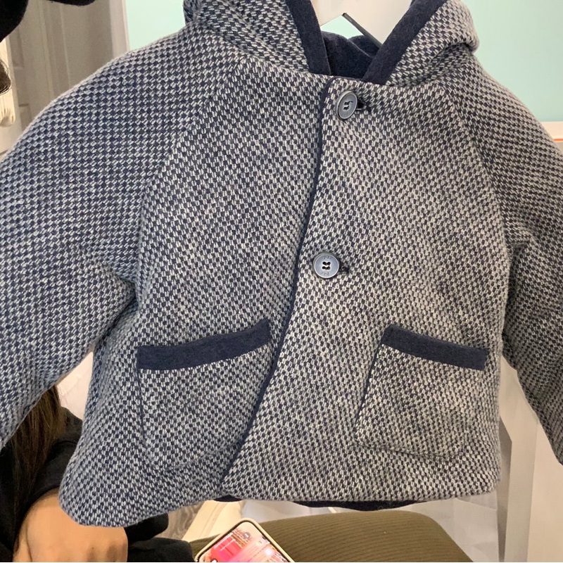 Paz Rodriguez Newborn Knitted Coat | Escondite | Shop Now COBALT 3M