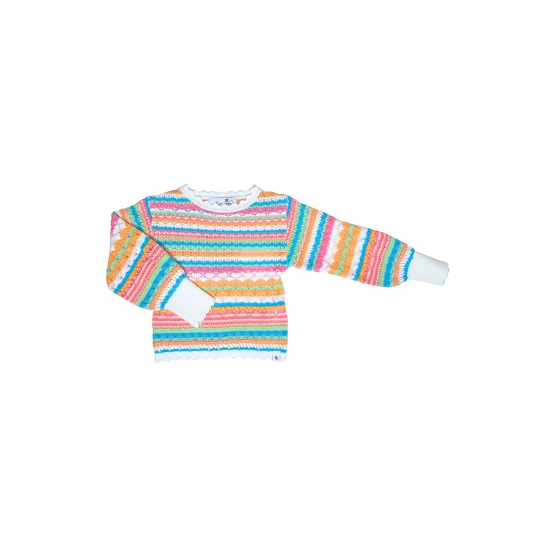 Retro Stripe Knit Sweater 12/18M