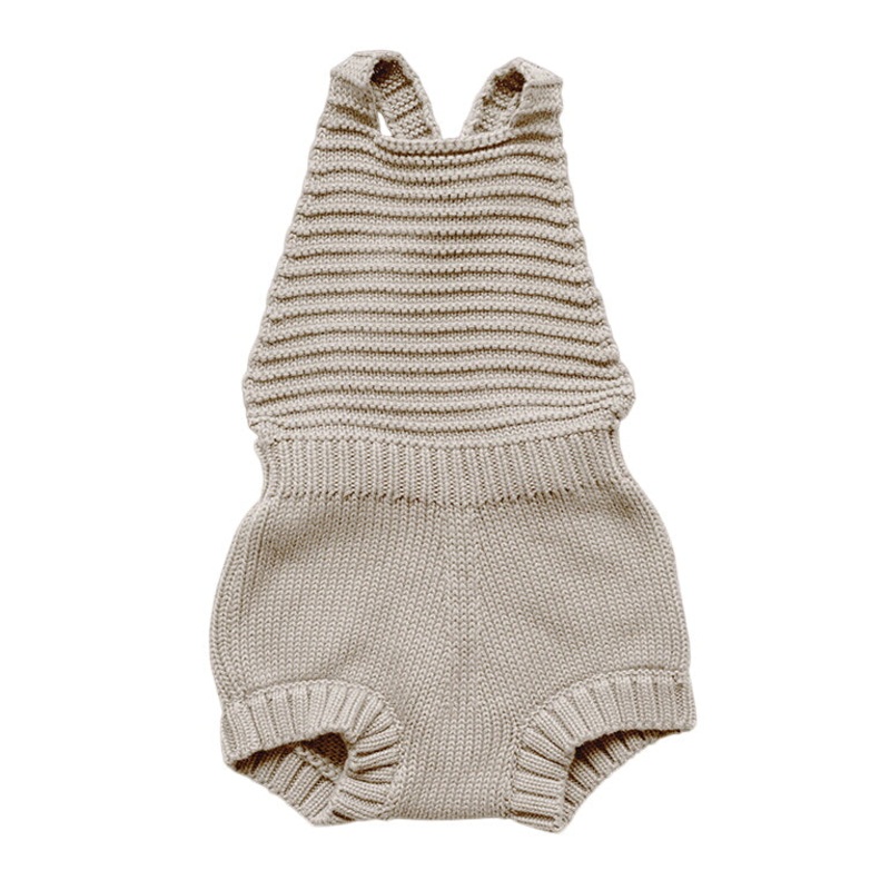 The Knit Romper mocha 0-3 months