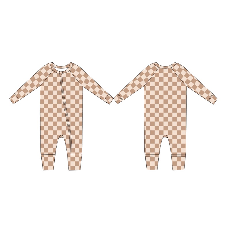 Beige Checker – Zippy 0-3M (zippy)