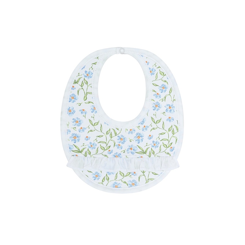 Blue Vines Print Bib Multicolor One Size
