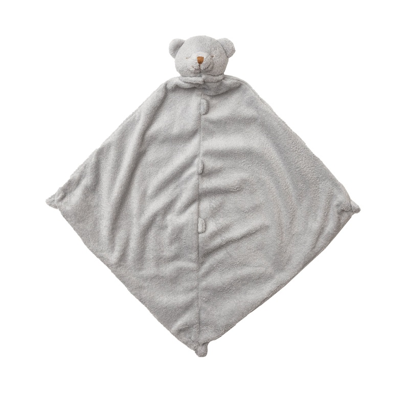 Cuddle Twins – Grey Bear Blankie 13″X13″
