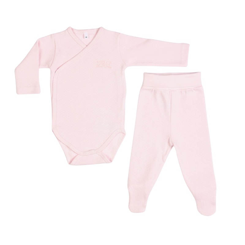 Essentials | Baby Girls Pink Cardigan & Leggings Set (5) 1m