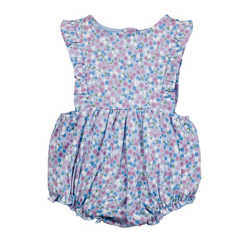 Frilly Bubble – Liliana On Sky Blue 0-3 Months or 7-11 lb