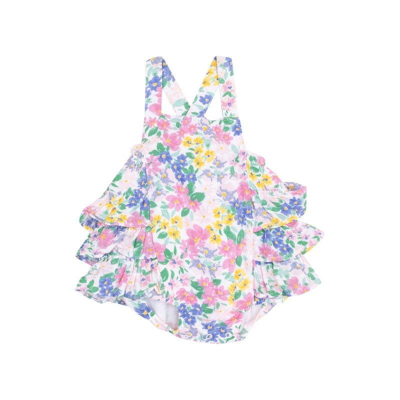 Ruffle Sunsuit – Emma Floral 0-3M