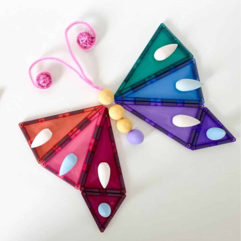 Sale Connetix Tiles 24 Piece Rainbow Mini Pack