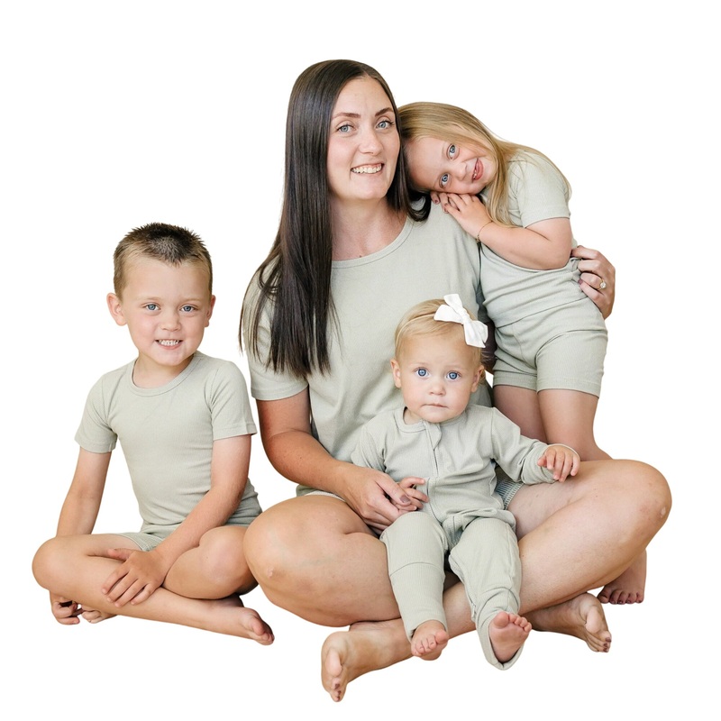 Women’s Ribbed Bamboo Pajama Top & Bottoms – Sold As Separates XS Top Sage