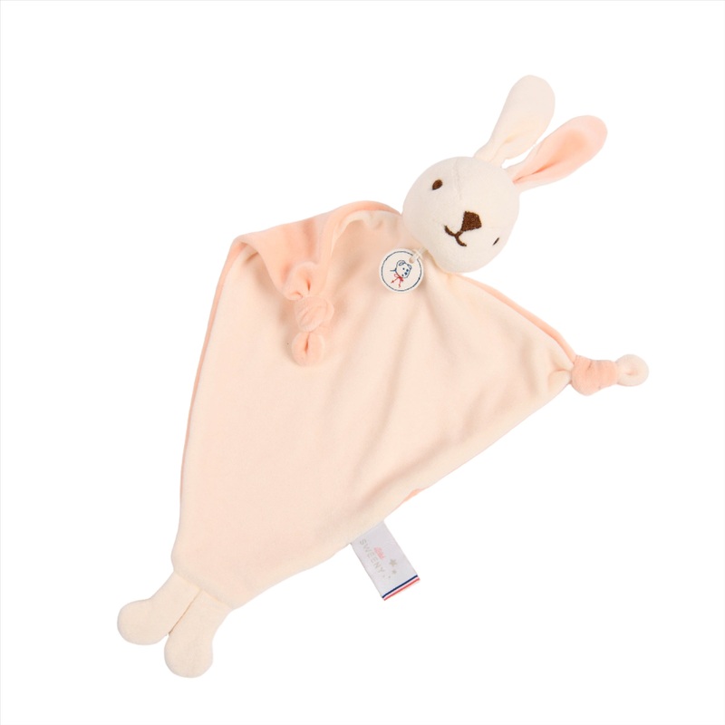 Dou Dou | Pink Velour Bunny (27cm) – Made In France