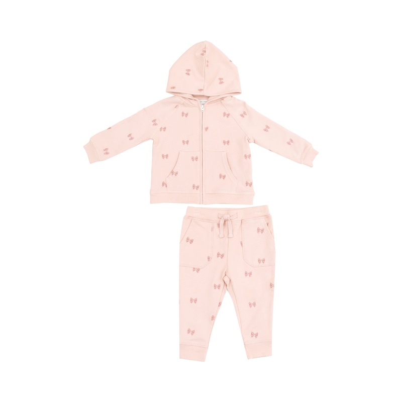 Hoodie And Jogger – Bows French Terry 6-12M