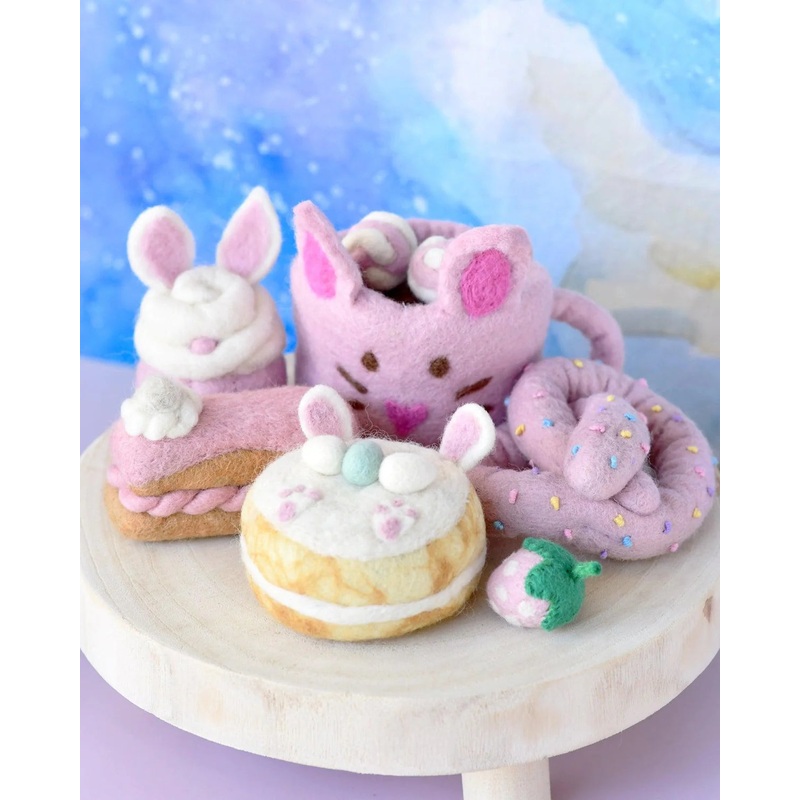 Sale Easter Felt Play Food Set, Pink