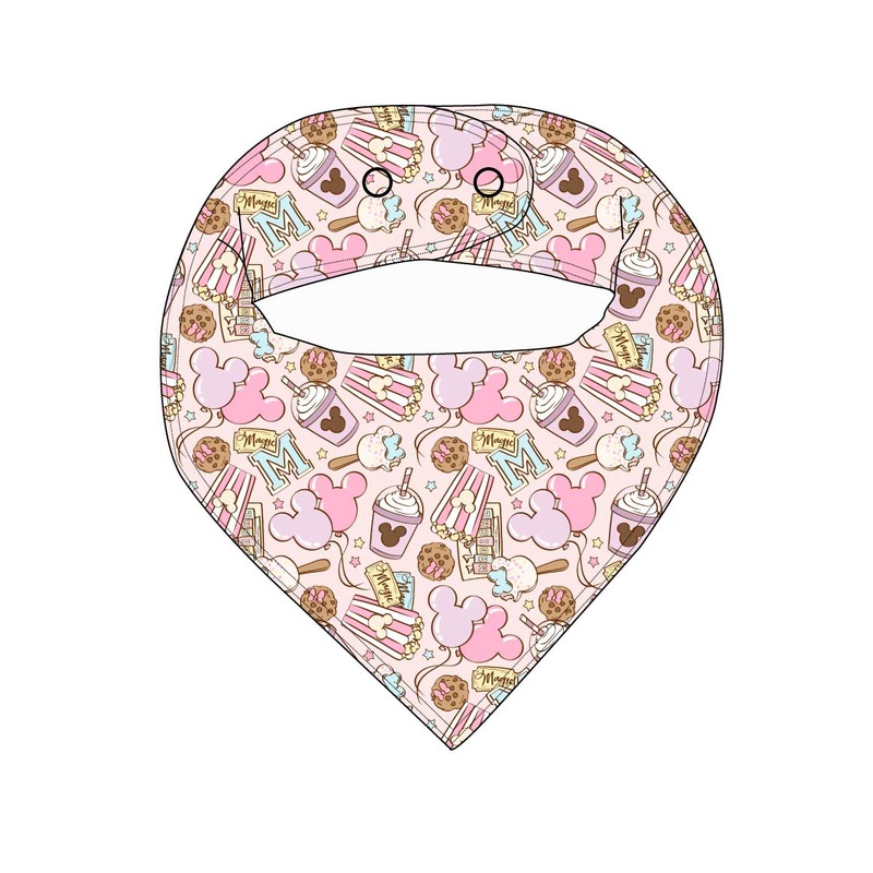 Snacks (pink) – Bandana Bib