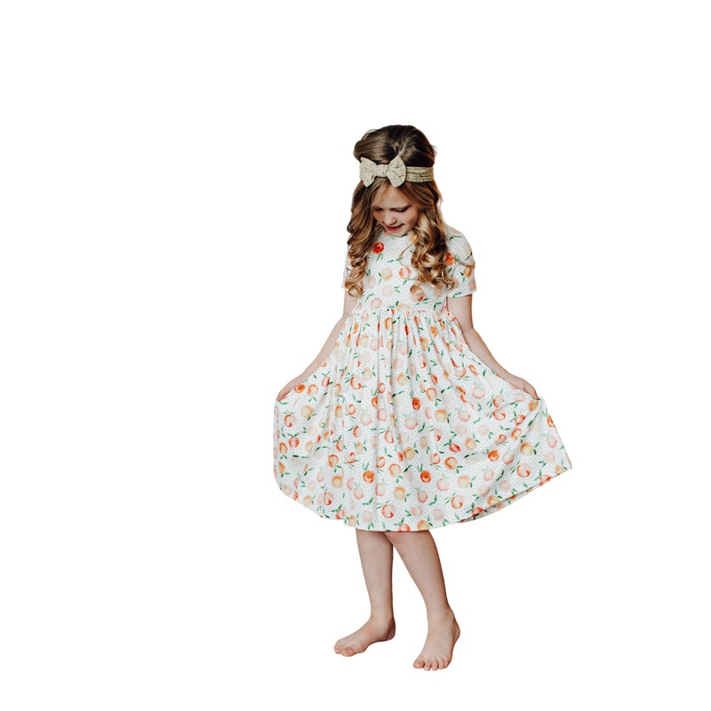 You’re A Peach S/s Pocket Twirl Dress 6-12M