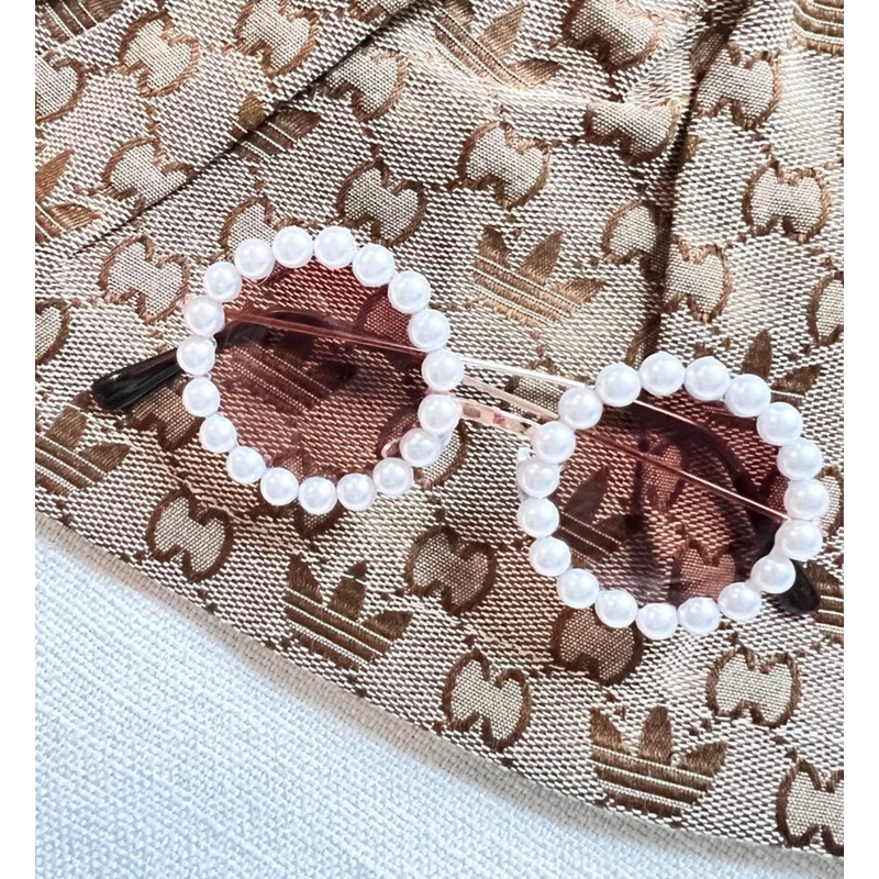 Ce Ce Co Sunglasses Round Pearl Trimmed