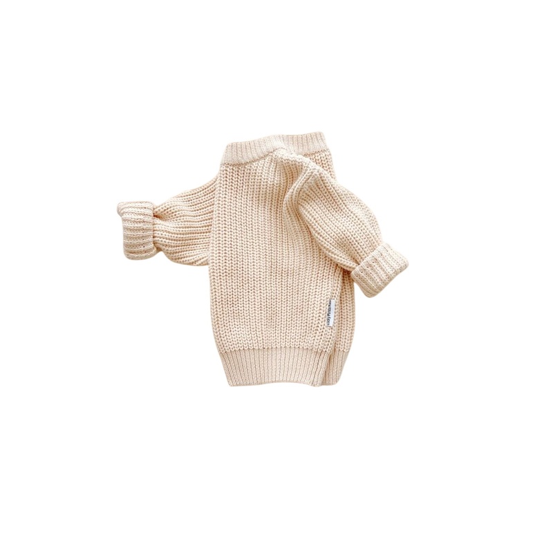 Chunky Knit Sweater | Vanilla 0-6M