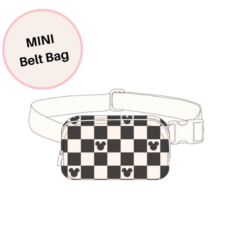Mini Black Checkered Magical Belt Bag
