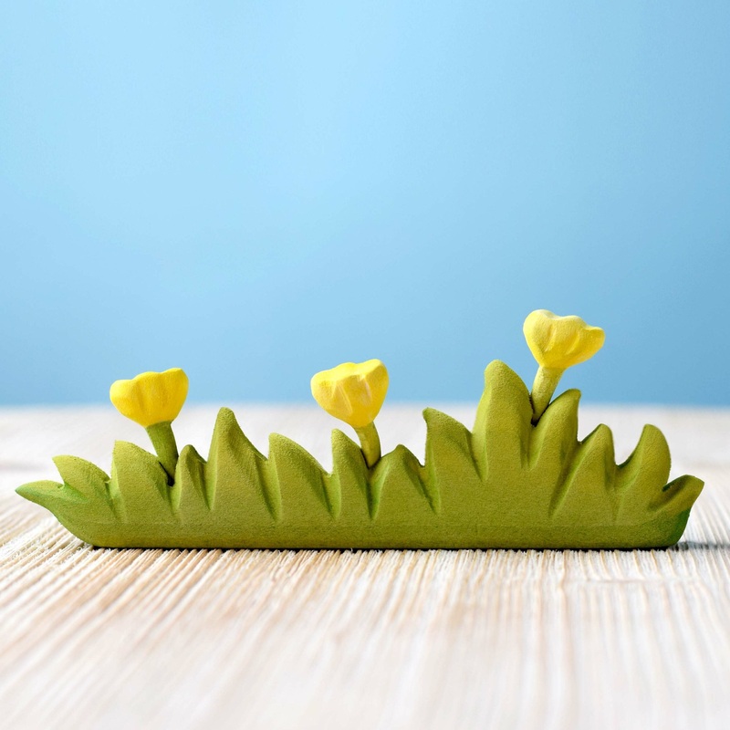 Pre-Order Bumbu Large Wooden Grass with Yellow Flowers (Ships in July)