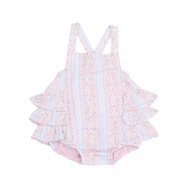 Ruffle Sunsuit – Ogee Floral 0-3M