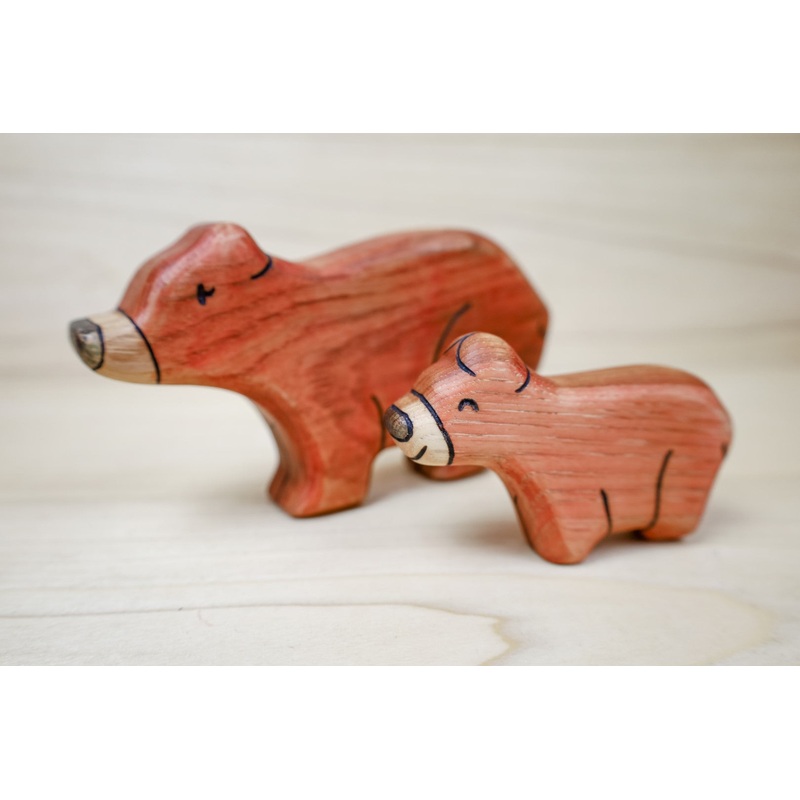 Wooden Brown Bears- Mama or Baby Mama Bear