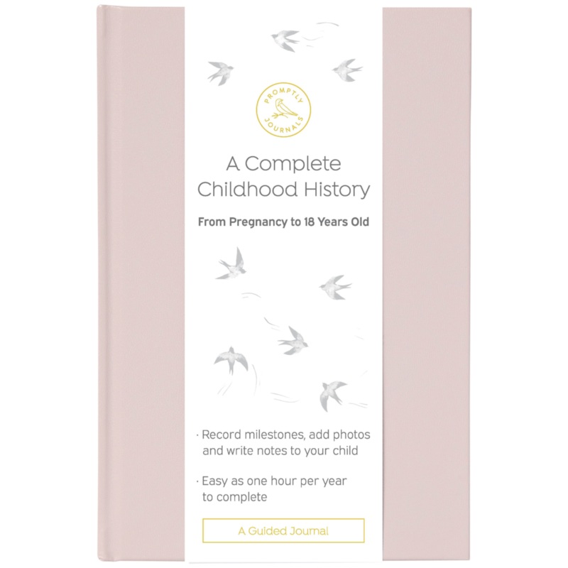 A Complete Childhood History: From Pregnancy to 18 Years Old (Powdered Lilac, Leatherette) by Promptly Journals Powdered Lilac