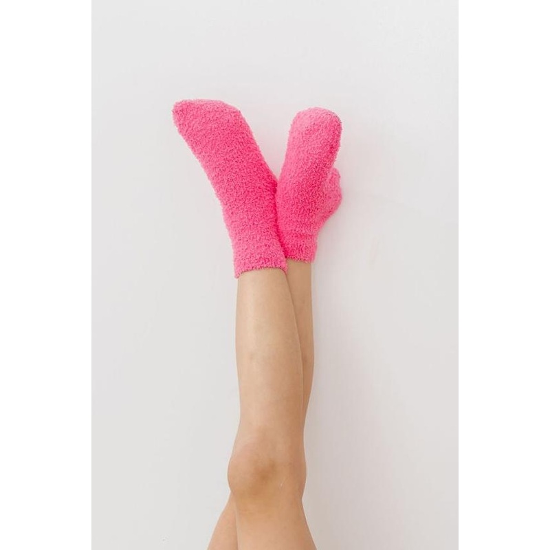 Bright Pink Cozy Socks 3-6 Years