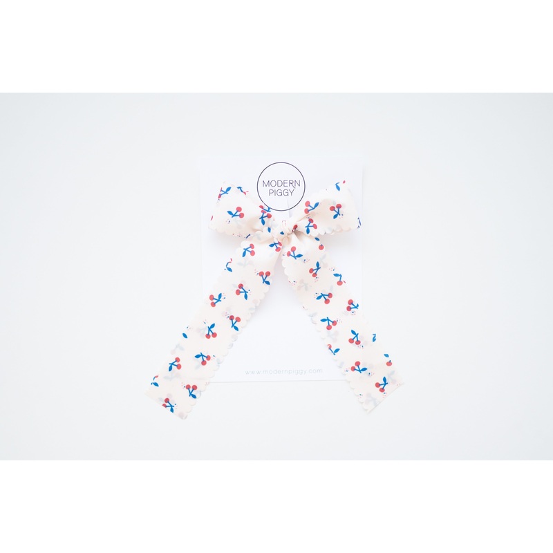 Cherry Jubilee | Single Loop Statement Ribbon Bow
