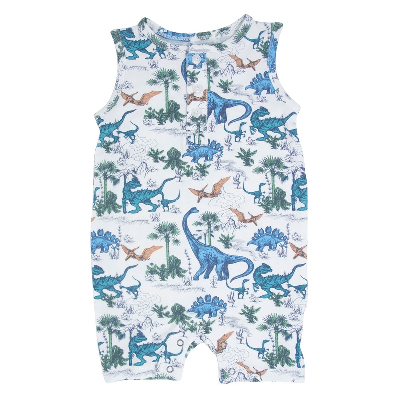 Dinosaur Adventures Tank Romper Newborn Dinoland Boy
