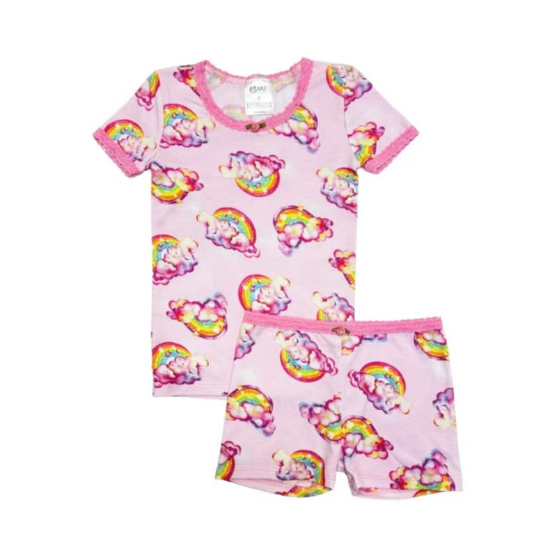 Esme Girls Short Set Lucky Rainbow 18m