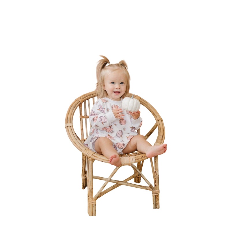 Pastel Pumpkins Bamboo Bubble Romper Newborn