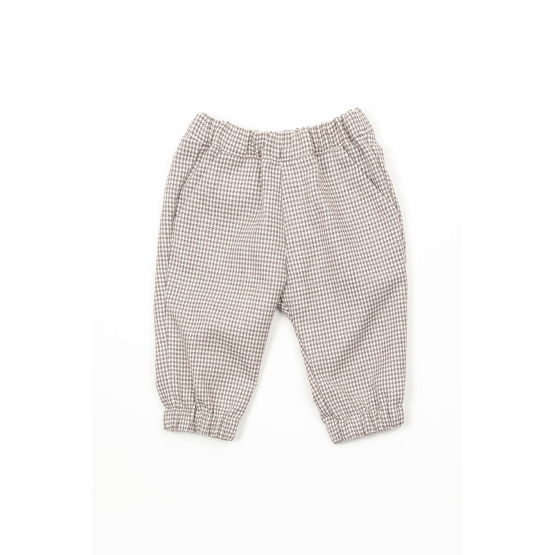 Purete Classic Beige Gingham Pants | Stylish Baby Clothing 12M