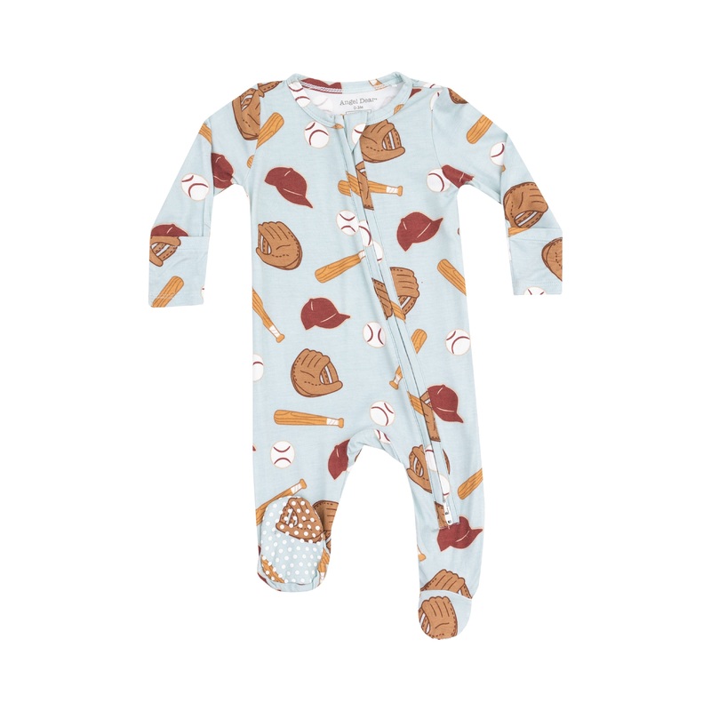 2 Way Zipper Footie – Baseball NB