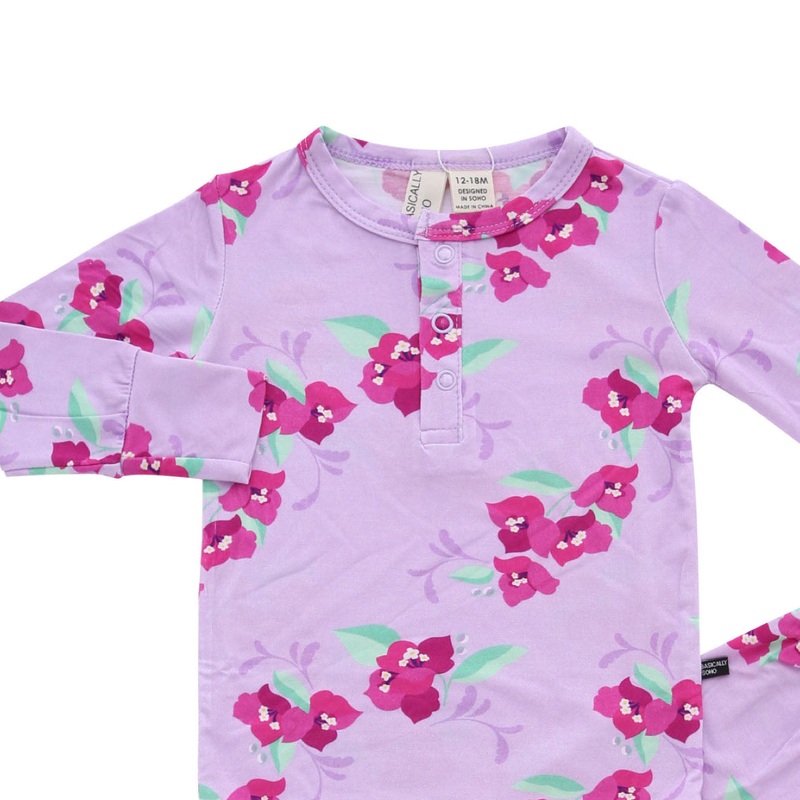 Amalfi Coast Pink Flower Two-piece Set 12-18 M
