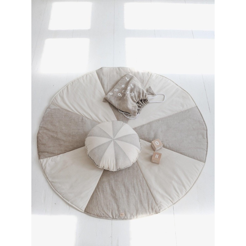 Cream Candy Round Patchwork Mat