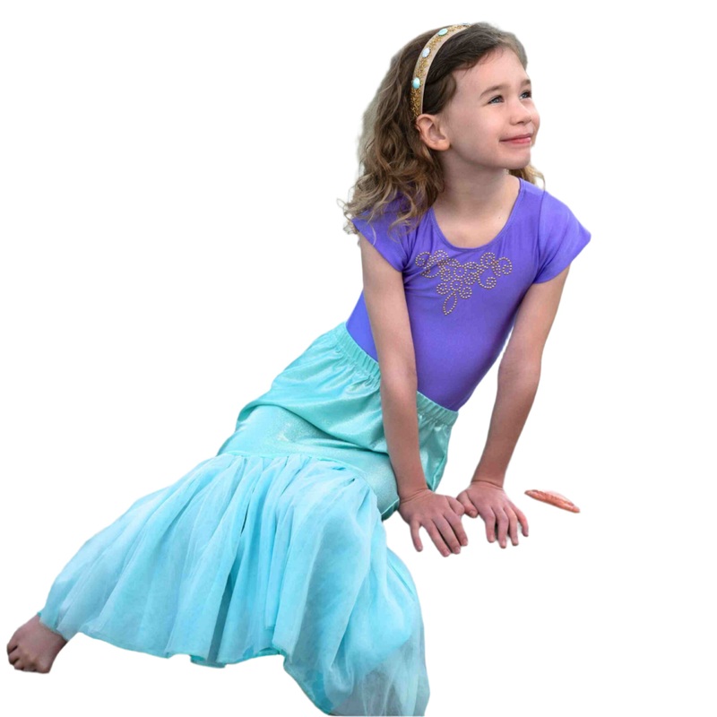 Mermaid Costume Lined Skirt – Violet/teal Leotard + Skirt 2/3