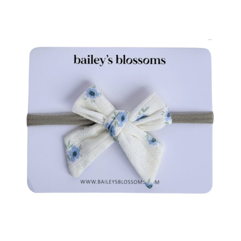 Nylon Bow – Blue Floral