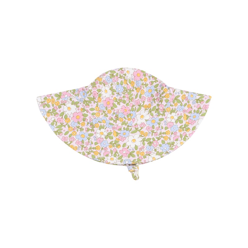 Wide Brim Sunhat – Bubbly Baby Calico 0-6M