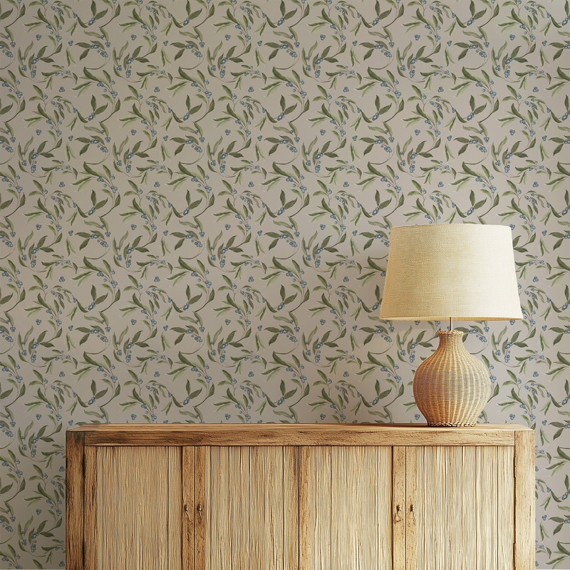 Finnegan Wallpaper By Taddy Mikelaites Sample 1 foot by 1 foot Black and Blue