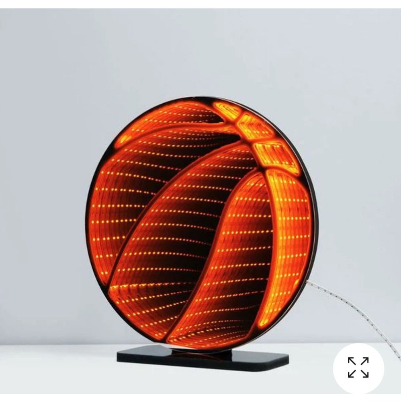 Infinity Mirror Effect Light; Red Led; Basketball