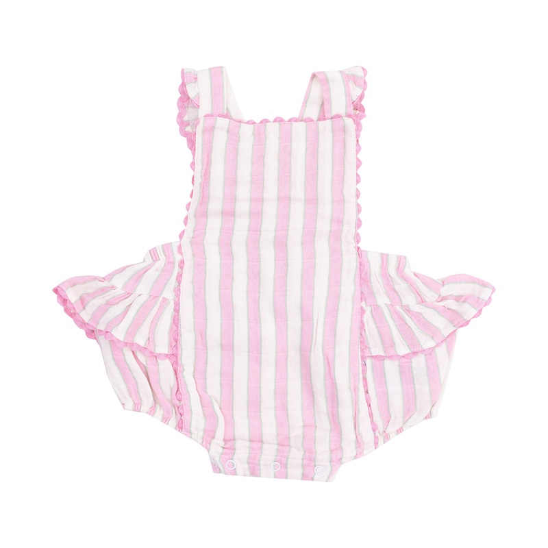 Ric-rac Ruffle Sunsuit – Candy Stripe 0-3M